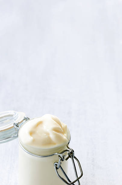 istock Jar bottle of fresh mayonaise 504106219