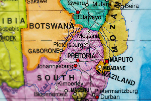 istock Map view of South Africa . 504106936