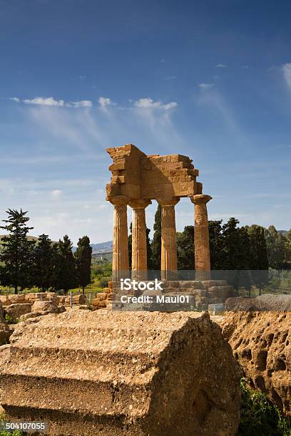 Greek Temple Of Castor And Pollux Stock Photo - Download Image Now - Agrigento, Sicily, Castor - Mythological Character