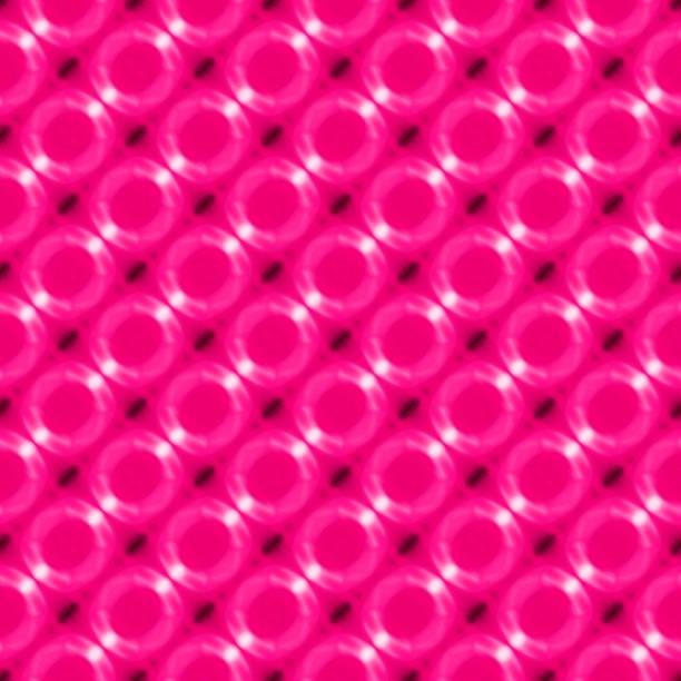 istock Pink neon shapes on white. Rich outlined stroke. Seamless design. 504111084