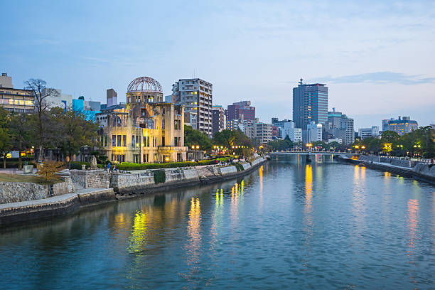 istock Hiroshima cityscape with the Atomic Dome memorial ruins 504111220
