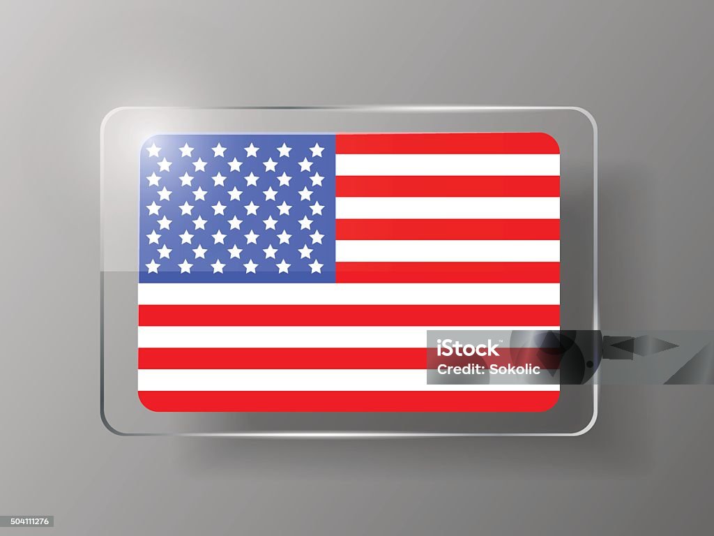 Flag Account Button United States Flag Glossy Button Vector Illustration Stock Illustration ...