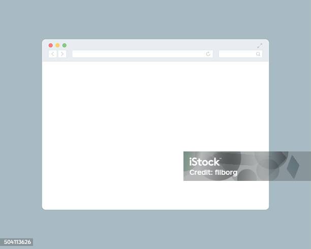 Blank Browser Window Stock Illustration - Download Image Now - Window, www, Internet
