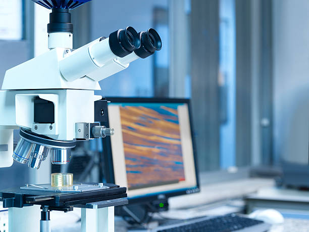 istock Laboratory equipment-tensile strenght analysis 504118090
