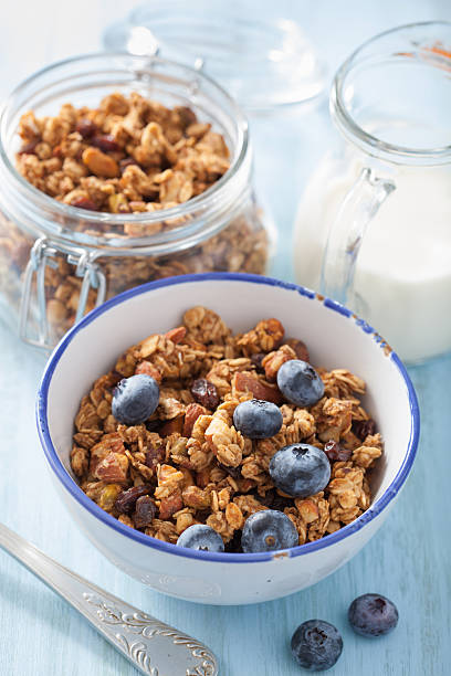 istock homemade healthy granola with blueberry for breakfast 504121496