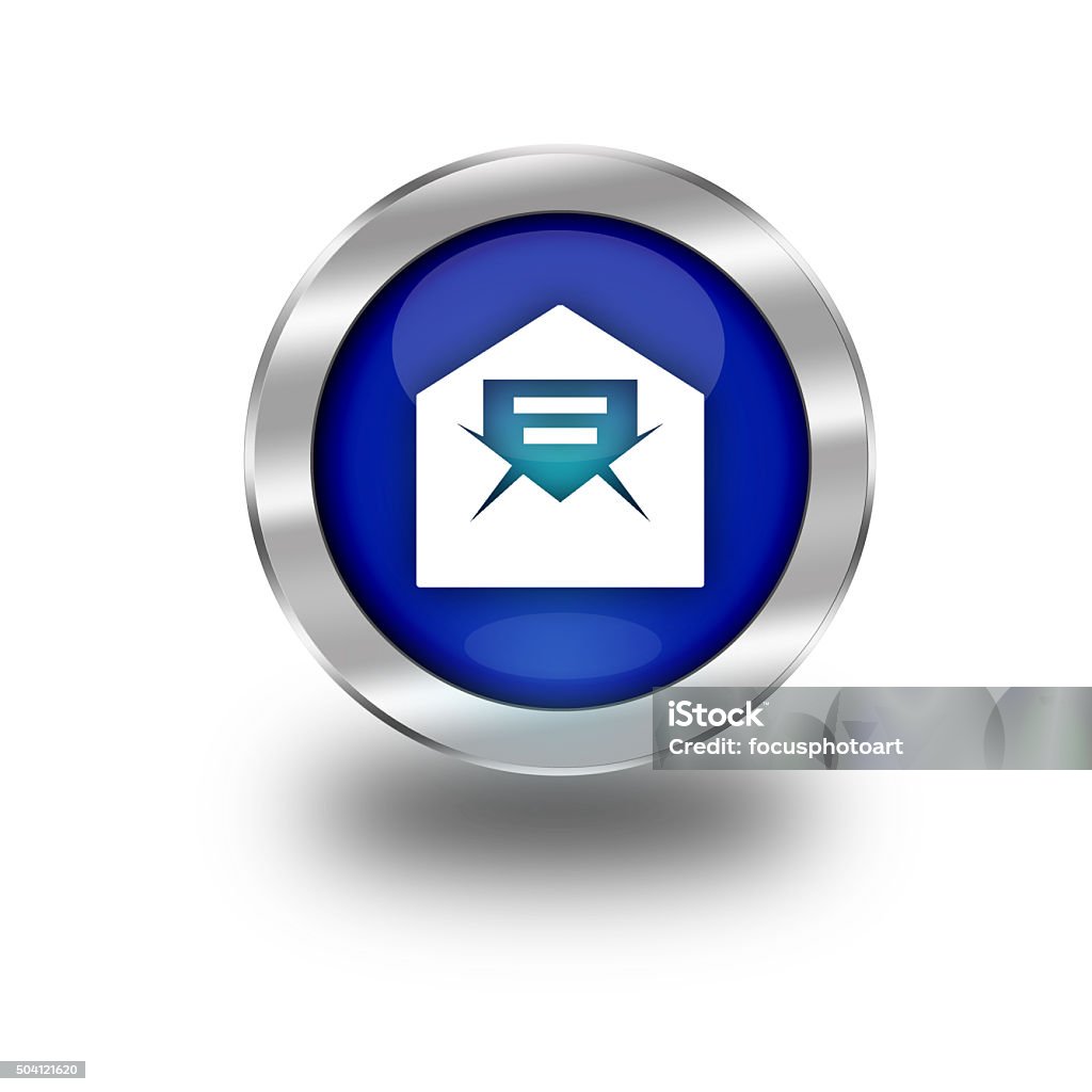Blue Glossy Message Web Button Stock Illustration - Download Image Now ...