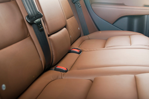 back passenger seats in modern luxury comfortable car