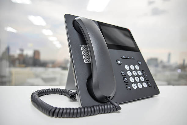 istock IP Phone - New office phone technology 504124522