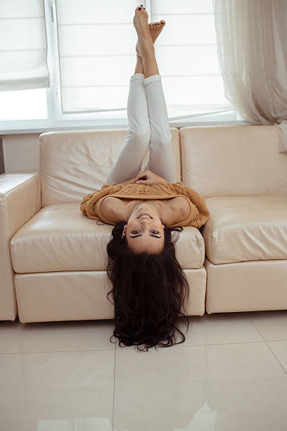 istock Young beautiful woman at home 504124628