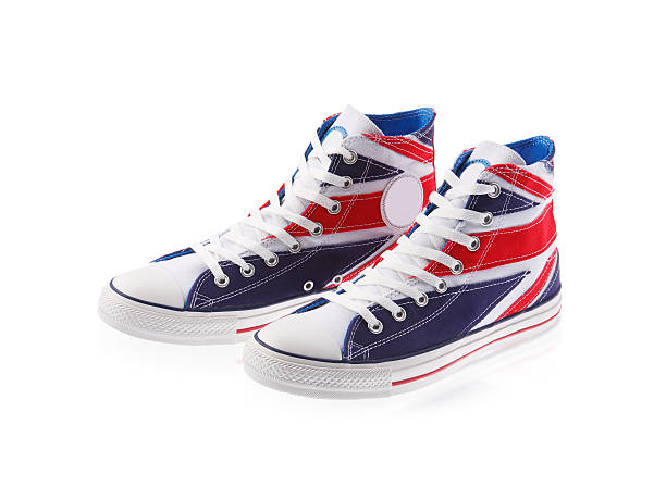 istock Colorful sneaker shoes isolated 504128239