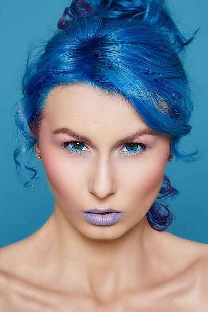 istock hair, blue, woman 504128285