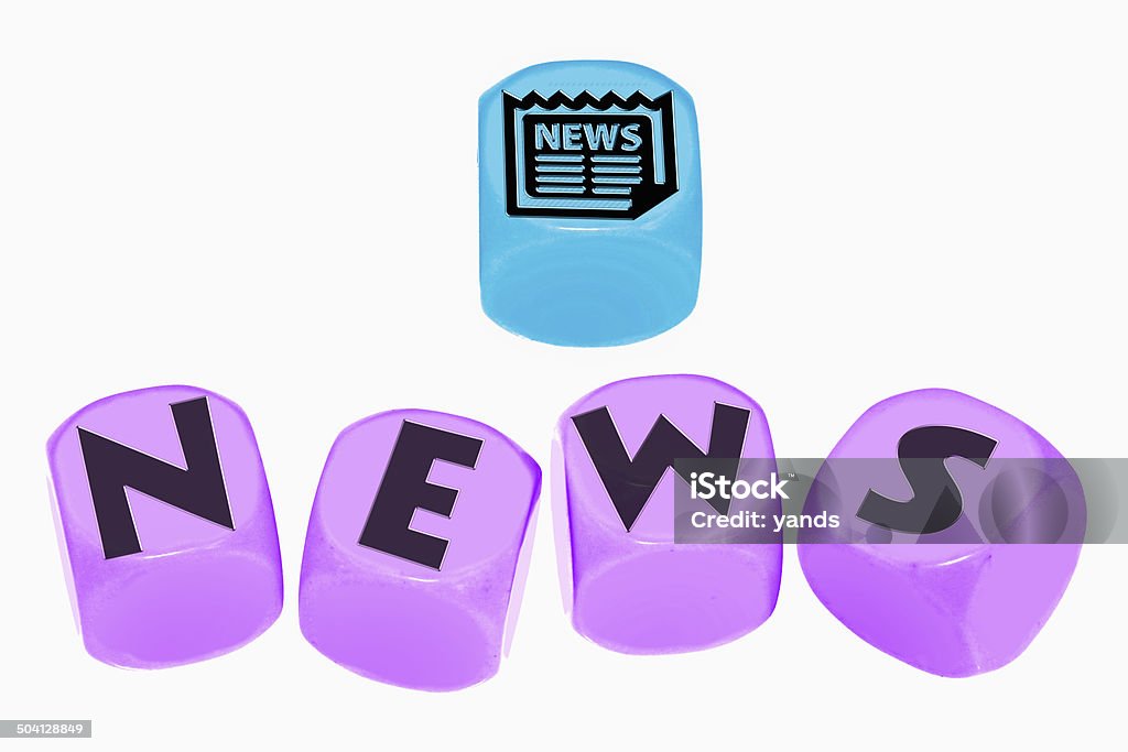 word NEWS on cubes Advertisement Stock Photo