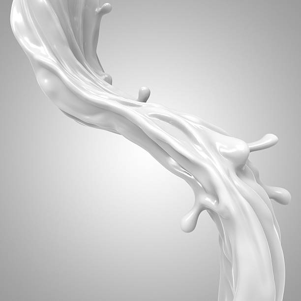 istock 3d abstract liquid white milk splash isolated on light background 504129115