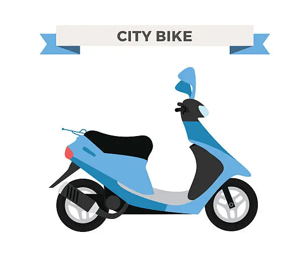 Vector illustration of Vector motorcycle illustration. Moto bike isolated on white background