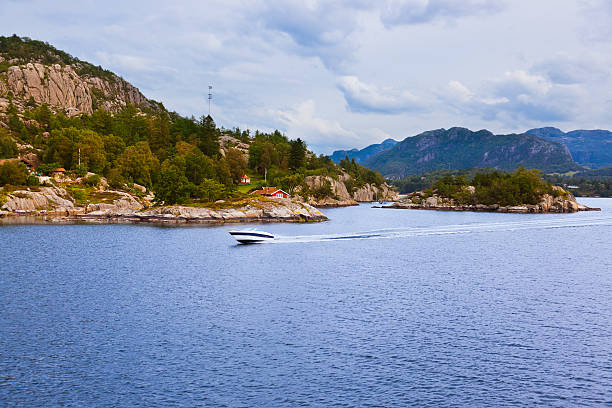 Fjord Lysefjord in Norway - nature and travel background