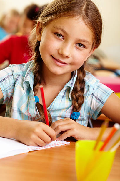 istock Happy schoolgirl 504129797