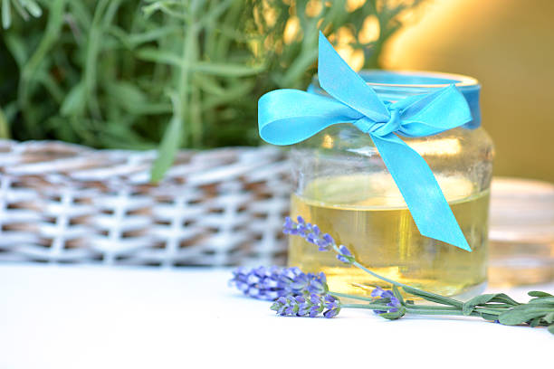 istock Lavender flowers with essential oil 504131044