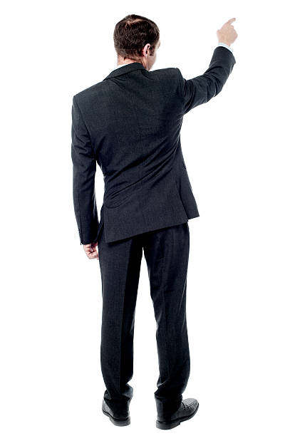 istock Back view of pointing businessman 504131093