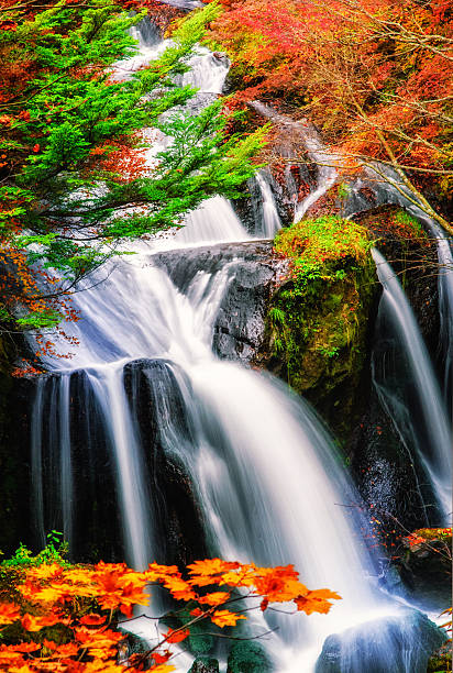 istock Autumn Waterfall in Japan 504131531