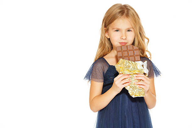 istock Beautiful girl with chocolate 504133265