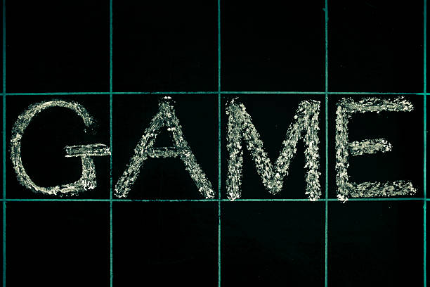 istock Game word handwritten on black chalkboard 504133507