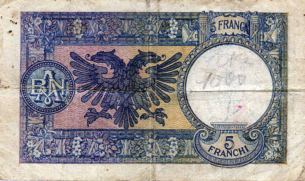 istock Old albania money 504133548