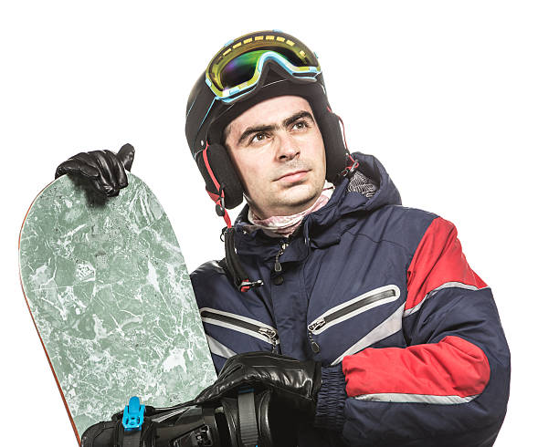 istock Male snowboarder with the board 504134860