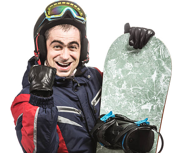 istock Male snowboarder with the board 504135274