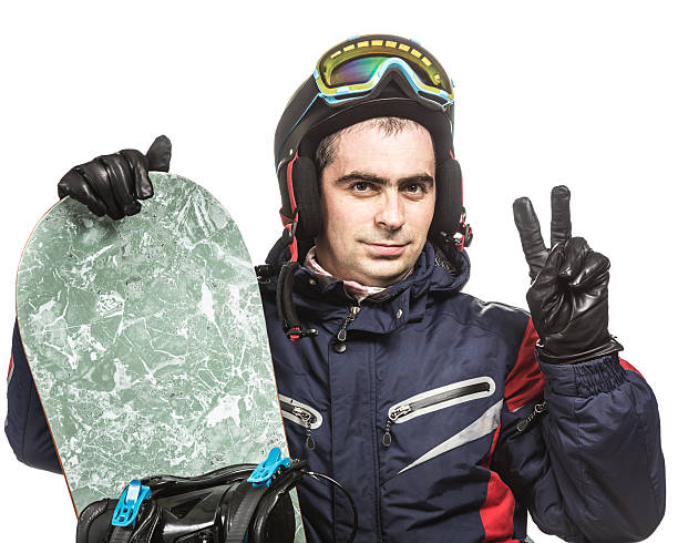 istock Male snowboarder with the board 504135618