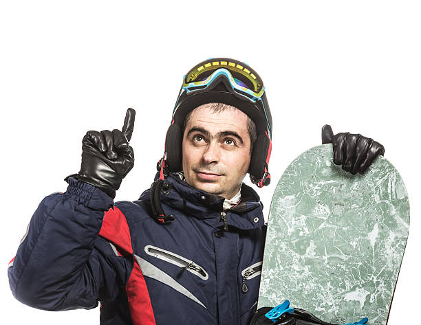 istock Male snowboarder with the board 504135776
