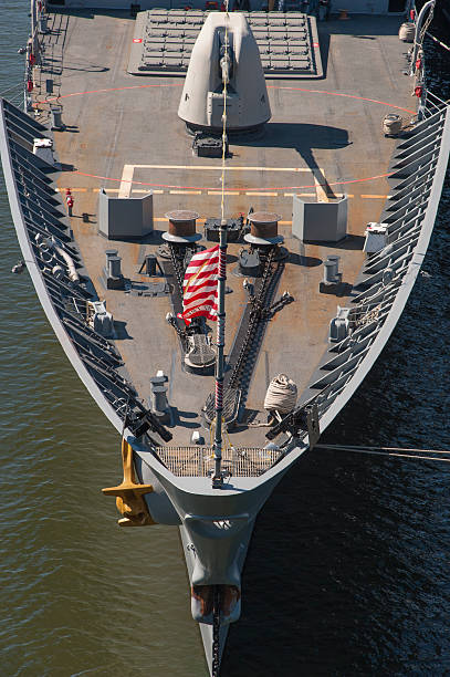 istock Bow of a US warship 504177510