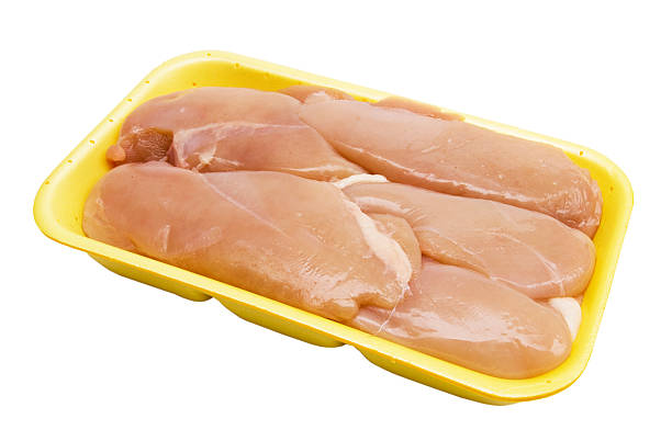 istock Chilled chicken fillet in the yellow tray 504178016