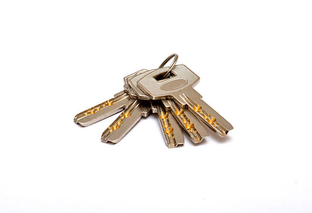 istock Close up of Keys isolated on white home concept 504179768