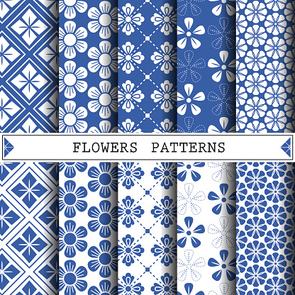 Flower Vector Pattern Pattern Fills Web Page Background Surface Stock ...