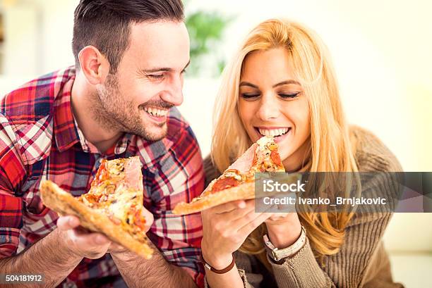 Pizza Stock Photo - Download Image Now - 20-29 Years, 25-29 Years, Adult