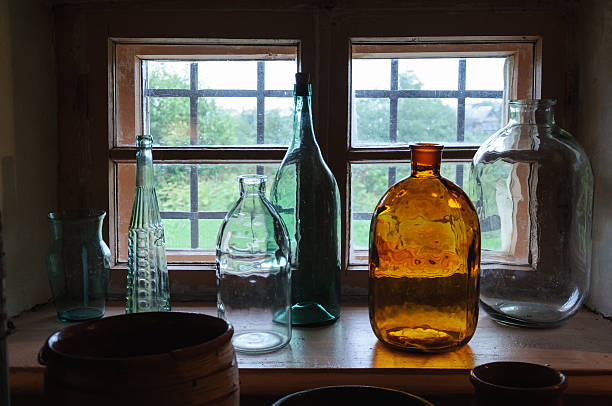 istock Old glass jars and bottles 504182356