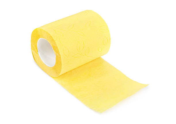 istock Yellow toilet paper 504182676