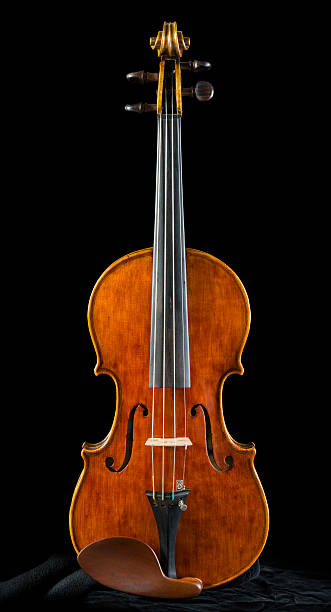 feita à mão violino vista frontal - solomon ex lambert - fotografias e filmes do acervo