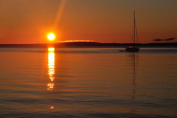 istock Sailboat Moored at Sunrise 504188610