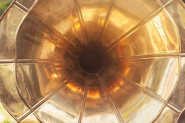 detail of old gramophone