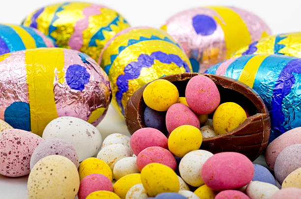 Selezione di uova di Pasqua - foto stock