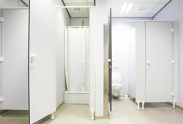 istock public toilet for men and shower 504219746