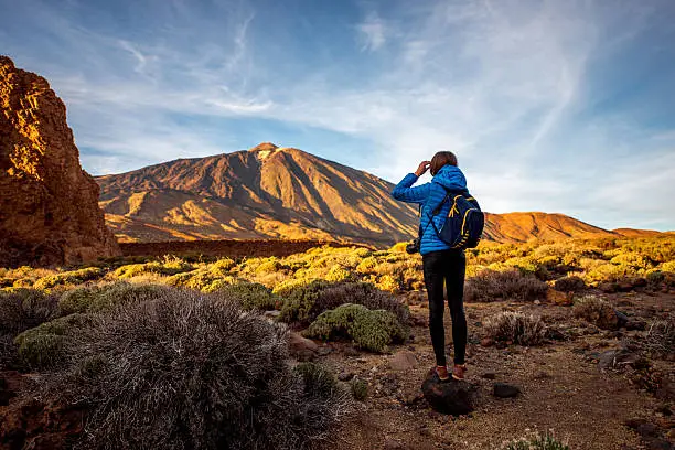 Photo of Female traveler in Teide park