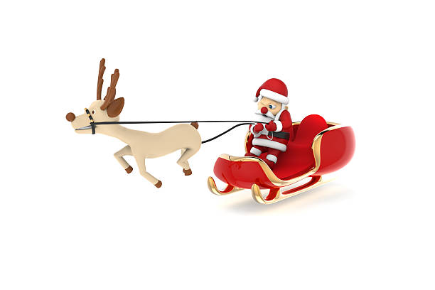 istock Santa Claus is flying 504221258