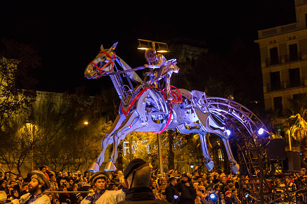 Barcelona horse Christmas stock photo