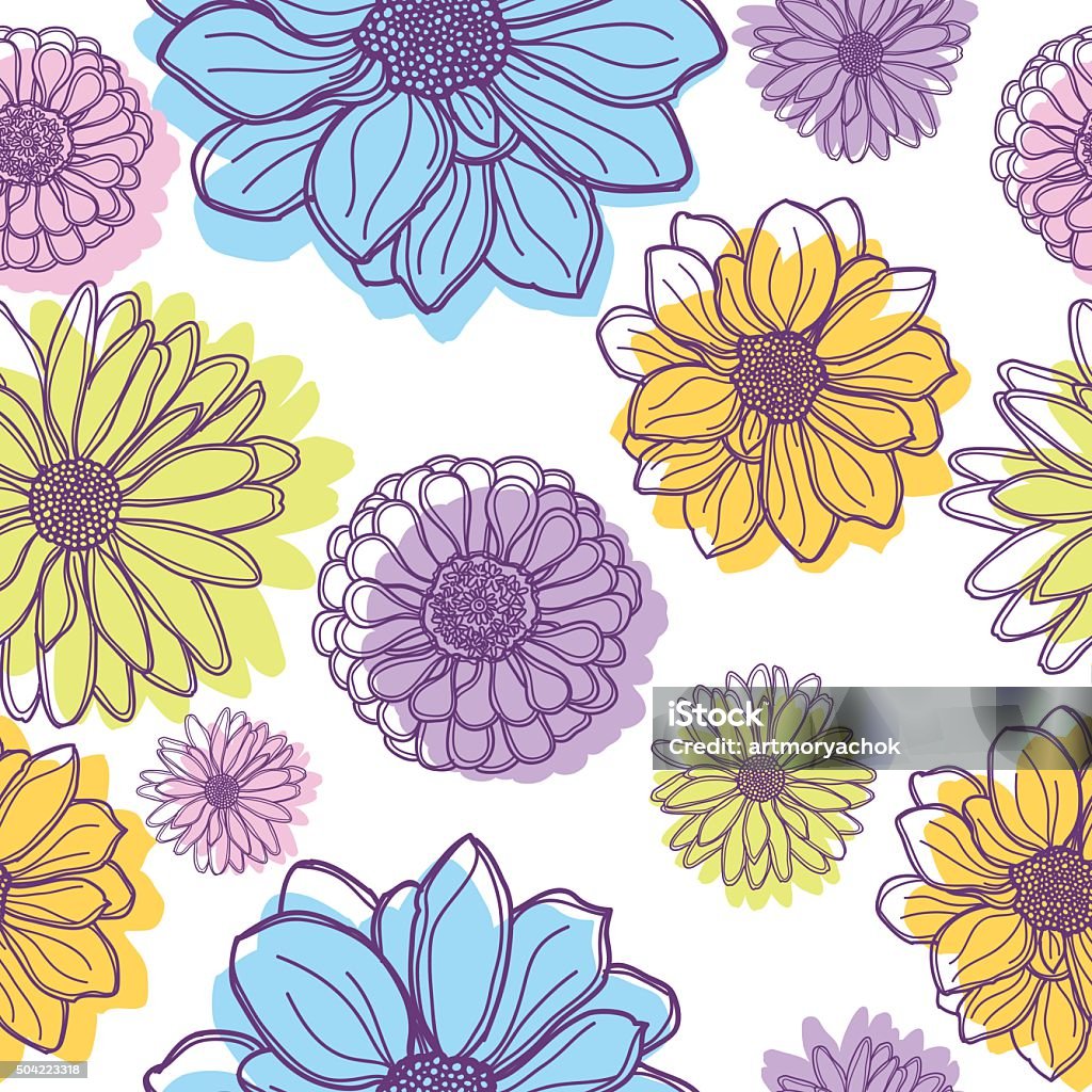 Flowers Pattern Stock Illustration - Download Image Now - Abstract, Art ...