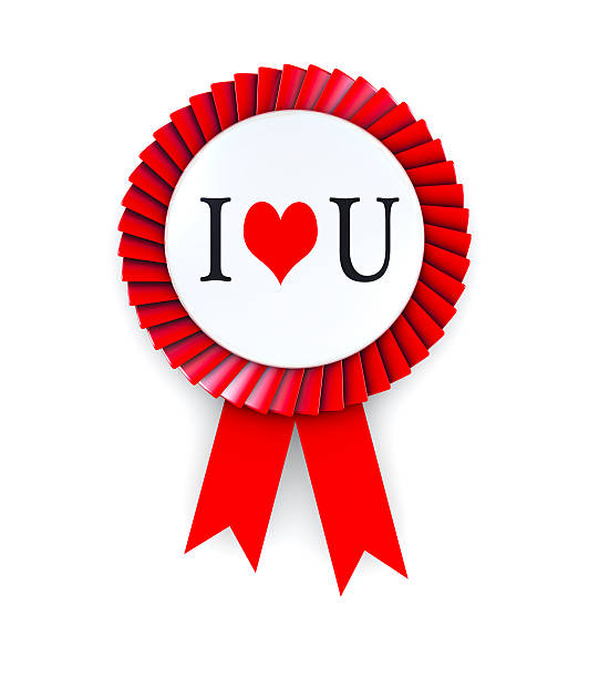 I Love You Text on Cockade