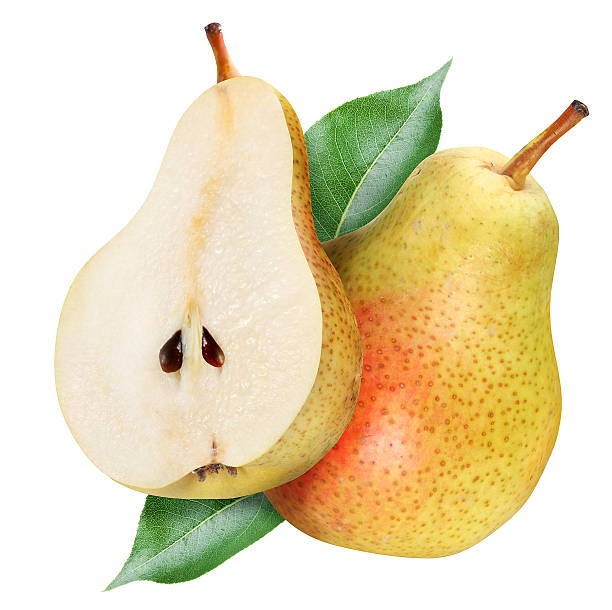 istock Ripe pears with leaves. 504225696