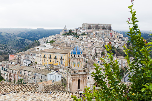Cityscape of Ragusa, Sicily, Italy.