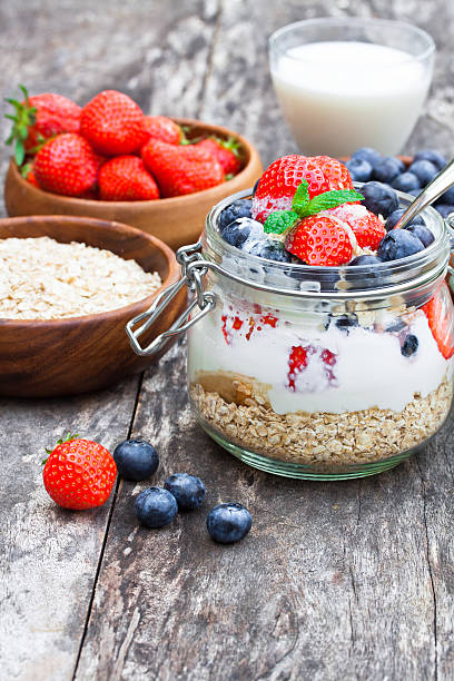 istock fresh yogurt with oat flakes and berries 504226494
